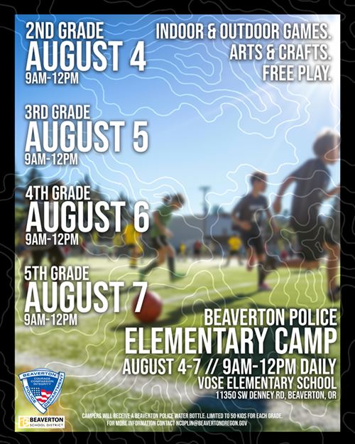 text heavy graphic link to Youth Summer Camp info